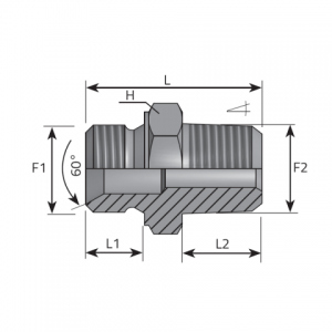 Reducing Adapter male BSPP – male BSPT. (ARGK)